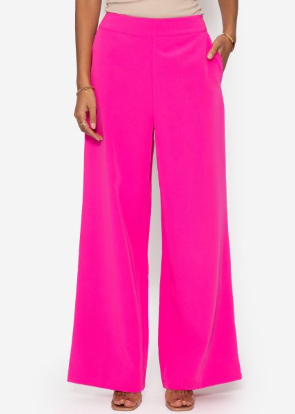 Leichte Stoffhose - neonpink