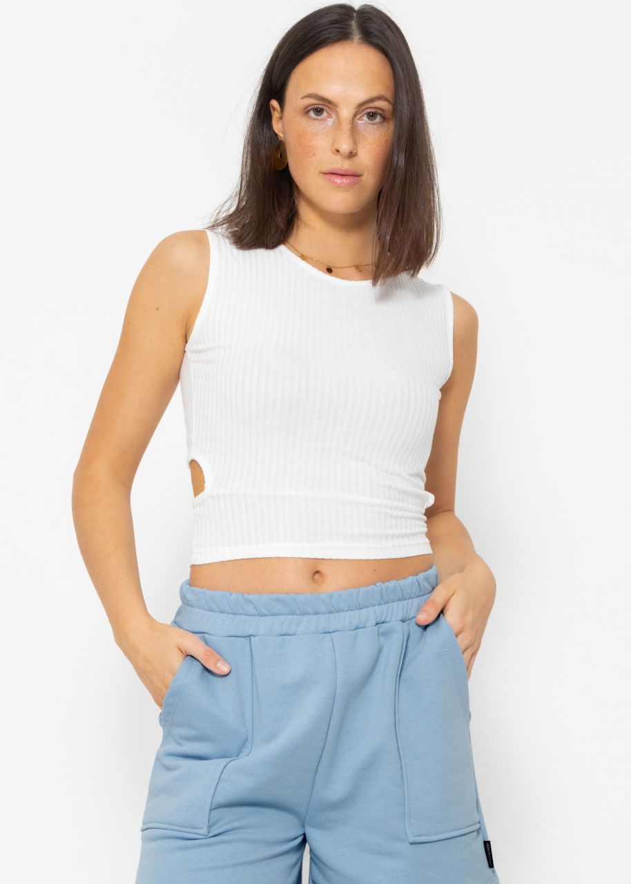 Top mit Cut-Out - offwhite