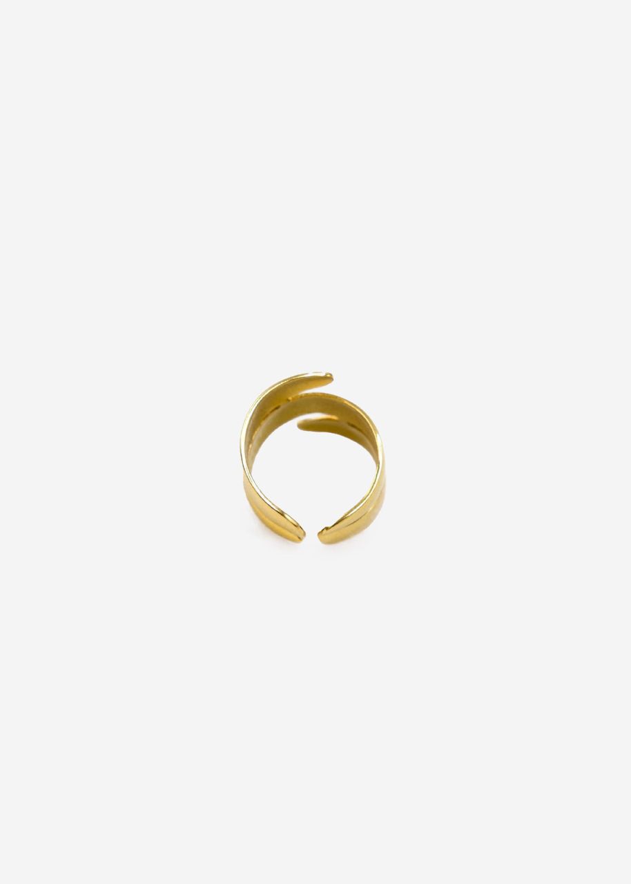 Breiter, geschlungener Ring, gold