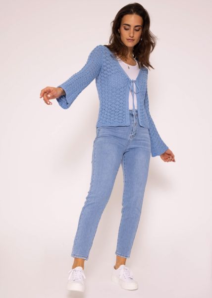 Crochet Jacke, blau