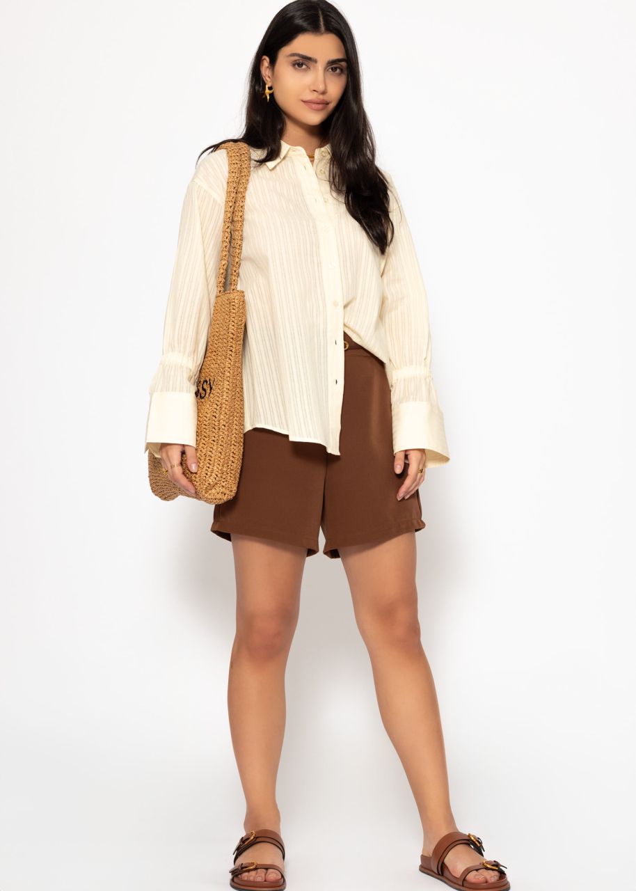 Bluse mit Ärmeldetails - buttergelb