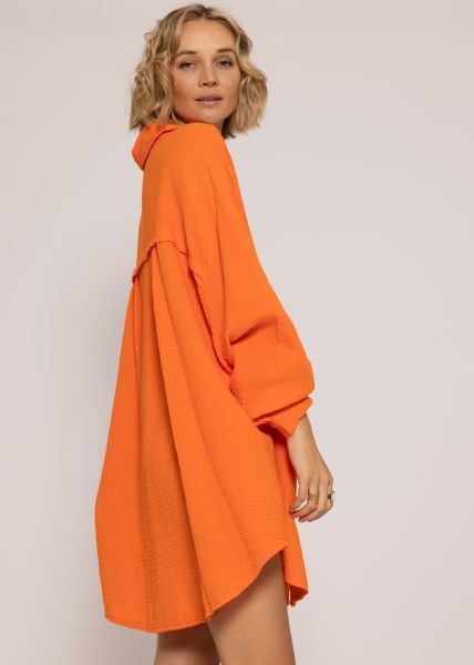 Ultra oversize Blusenhemd, orange