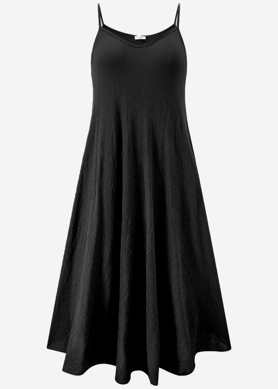 Musselin Beach Kleid - schwarz