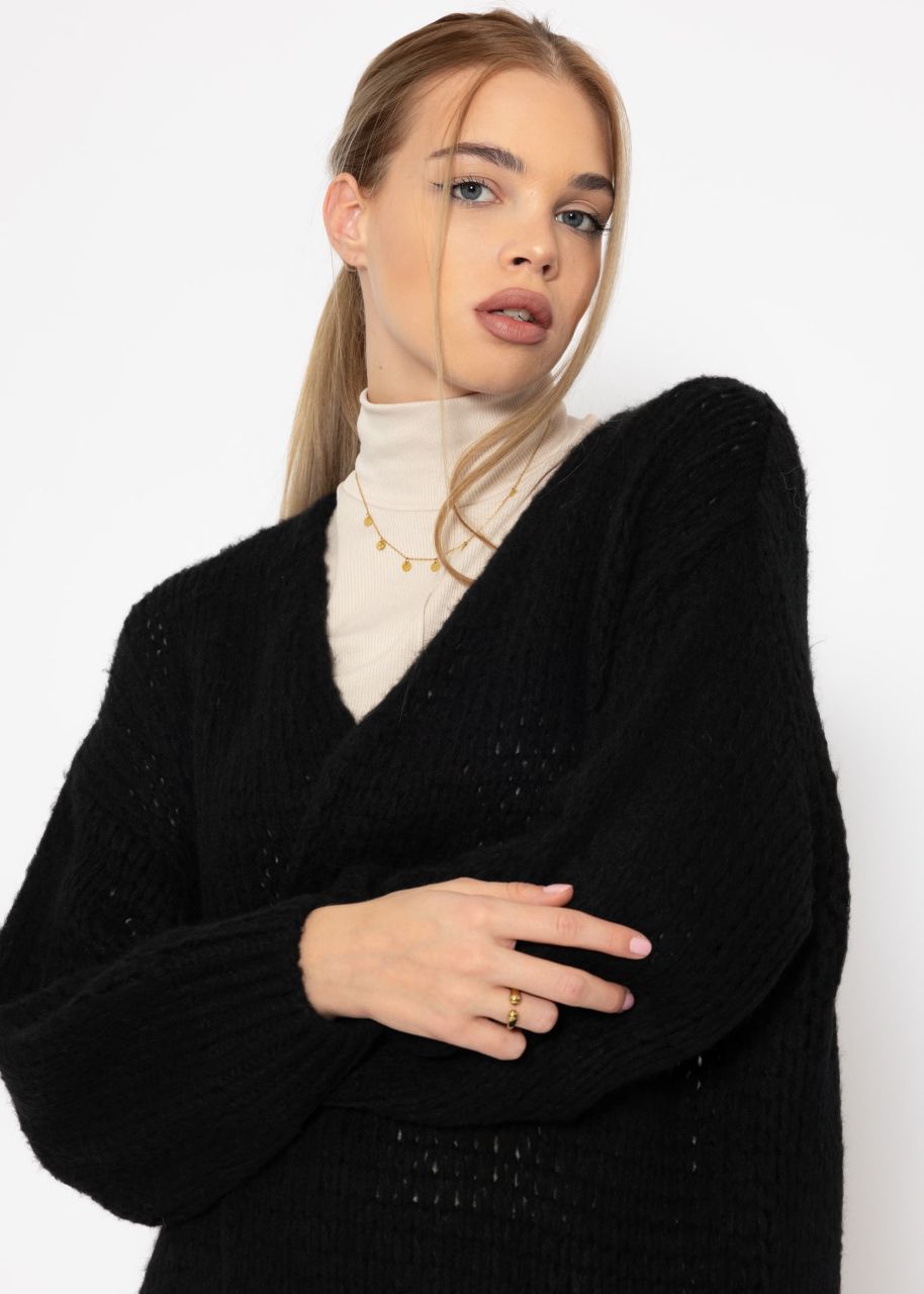 Oversize Cardigan - schwarz