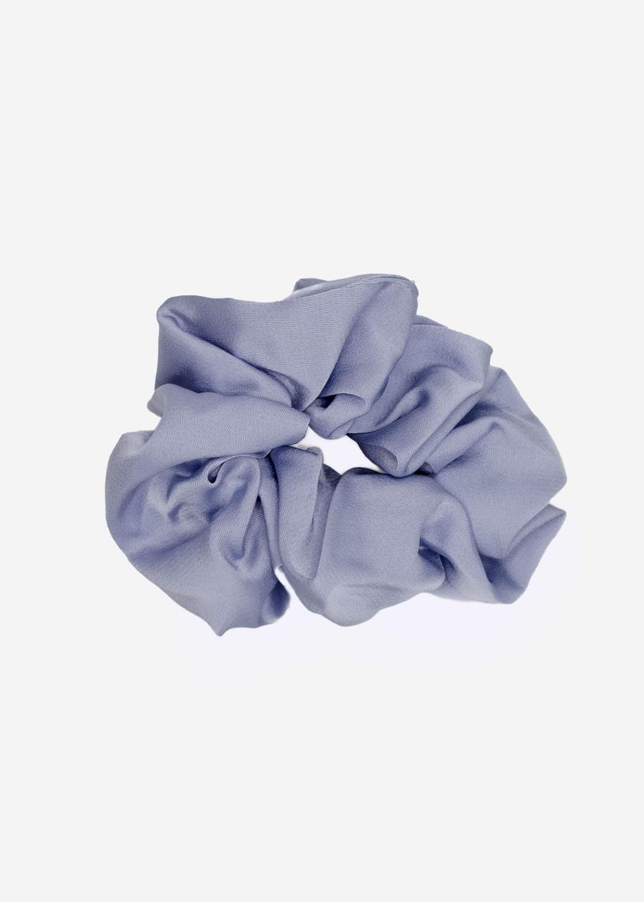 Satin-Scrunchie, hellblau