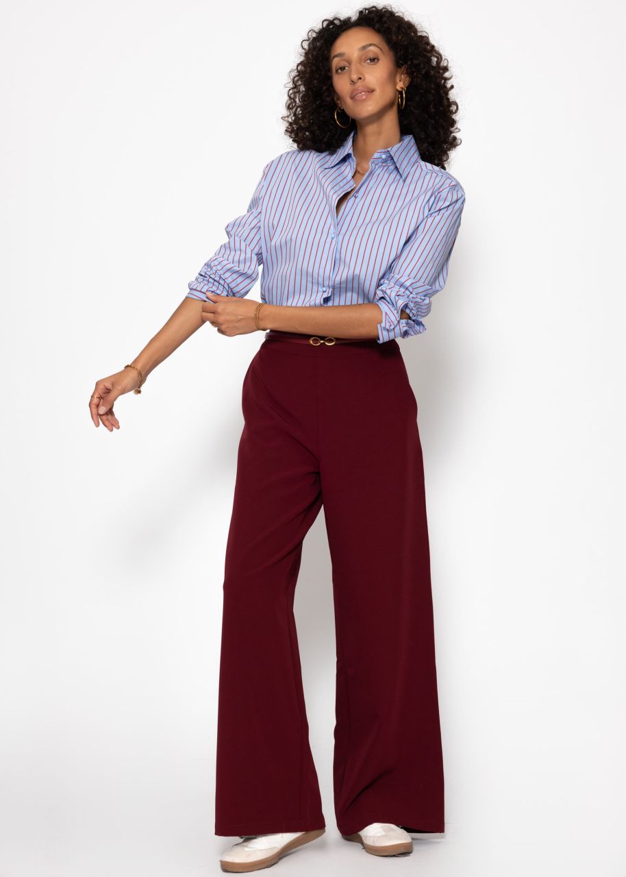 Leichte Stoffhose - burgundy
