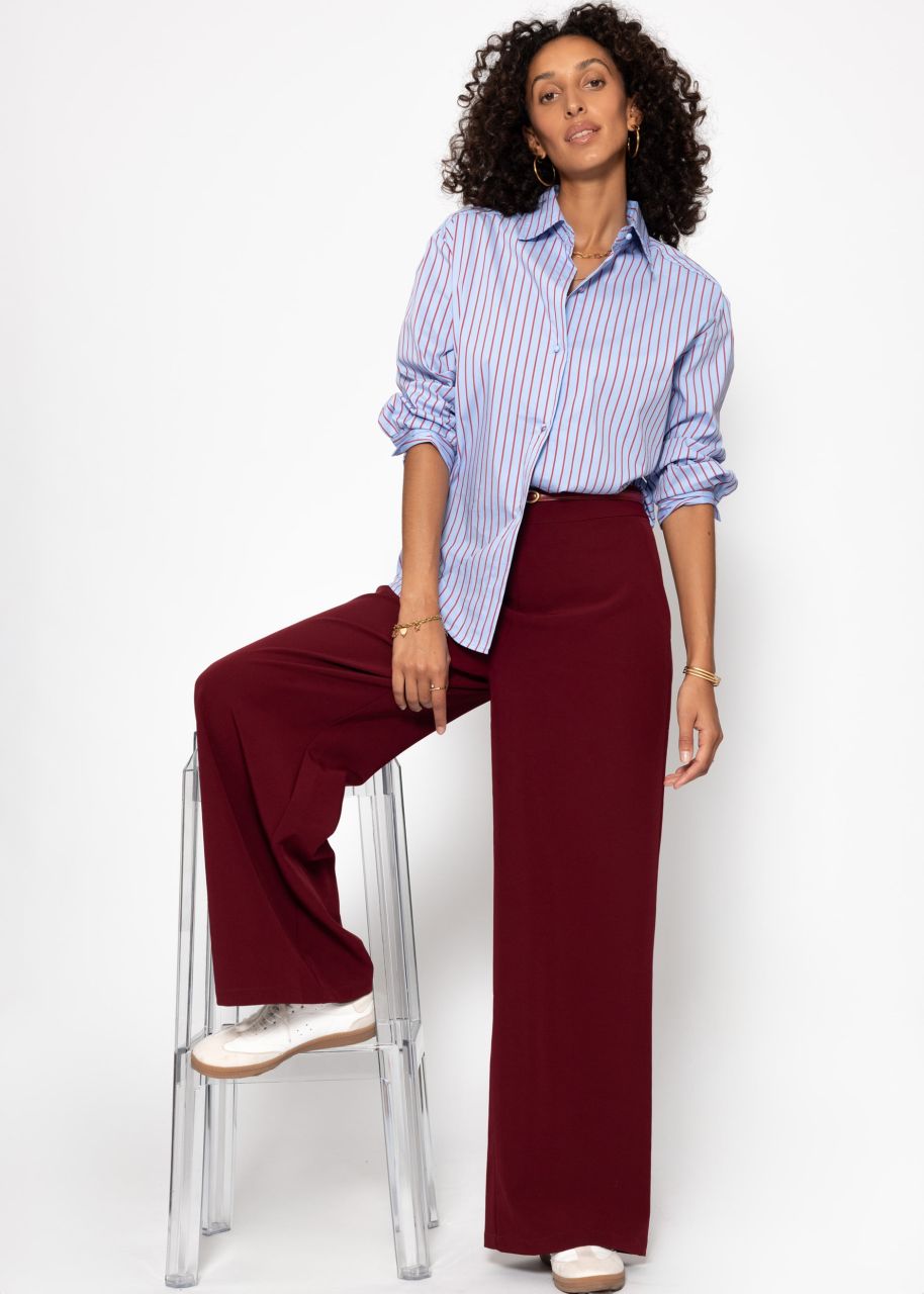 Leichte Stoffhose - burgundy