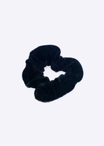 3er Set Scrunchies, schwarz/beige/weinrot