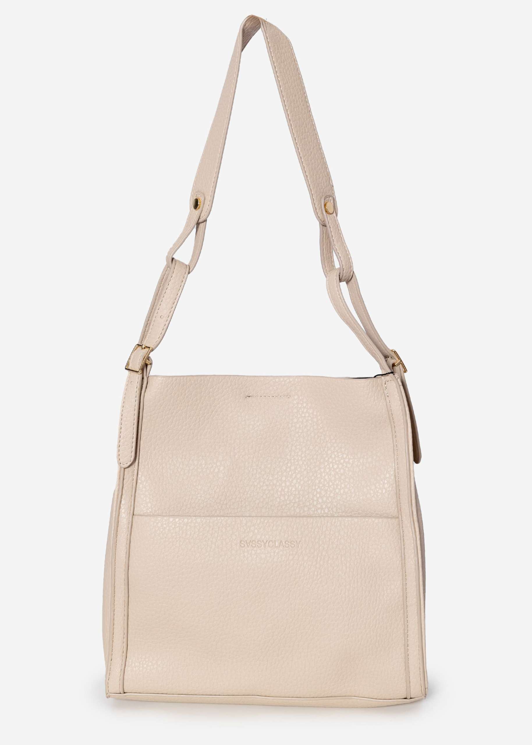 Tasche mit verstellbarem Träger - beige