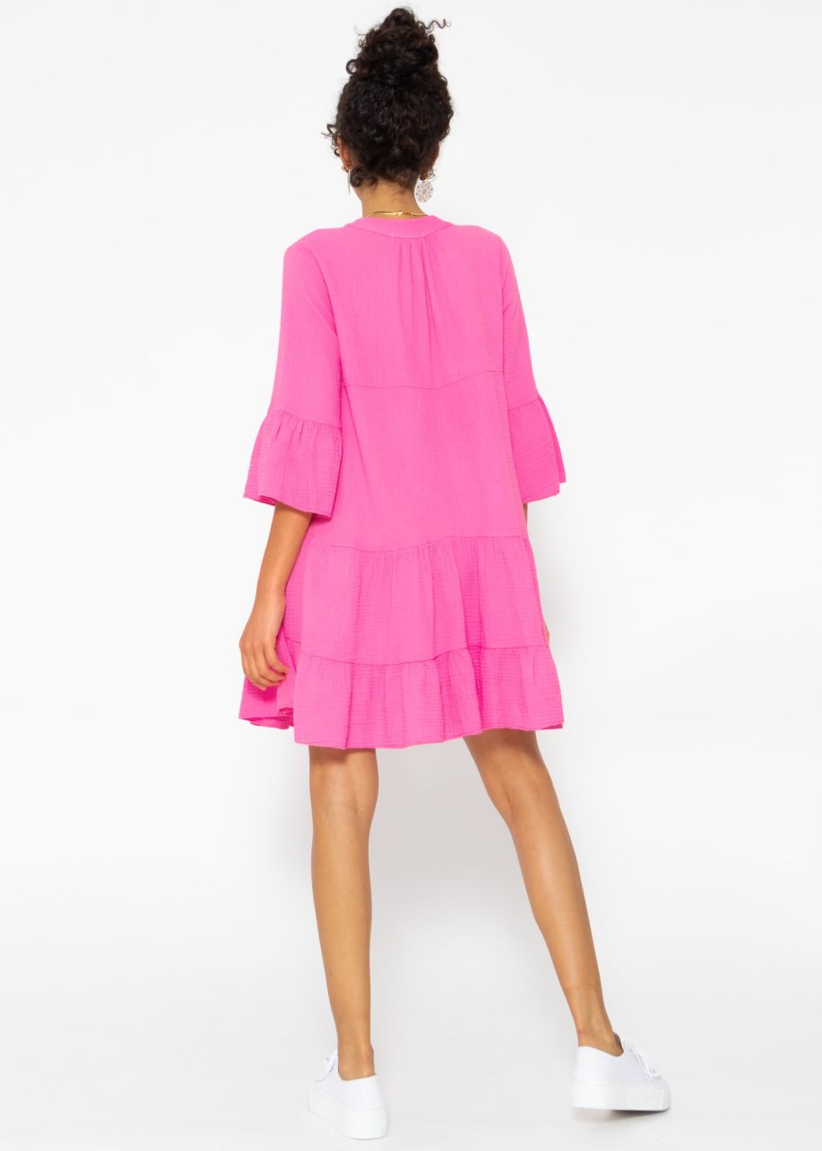 Musselin Kleid, pink