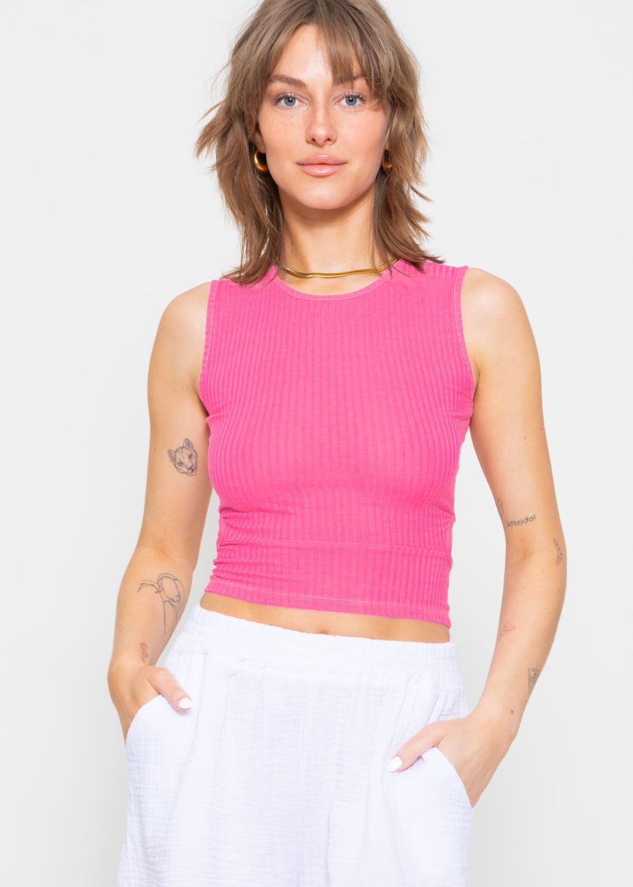 Top mit Cut-Out - pink