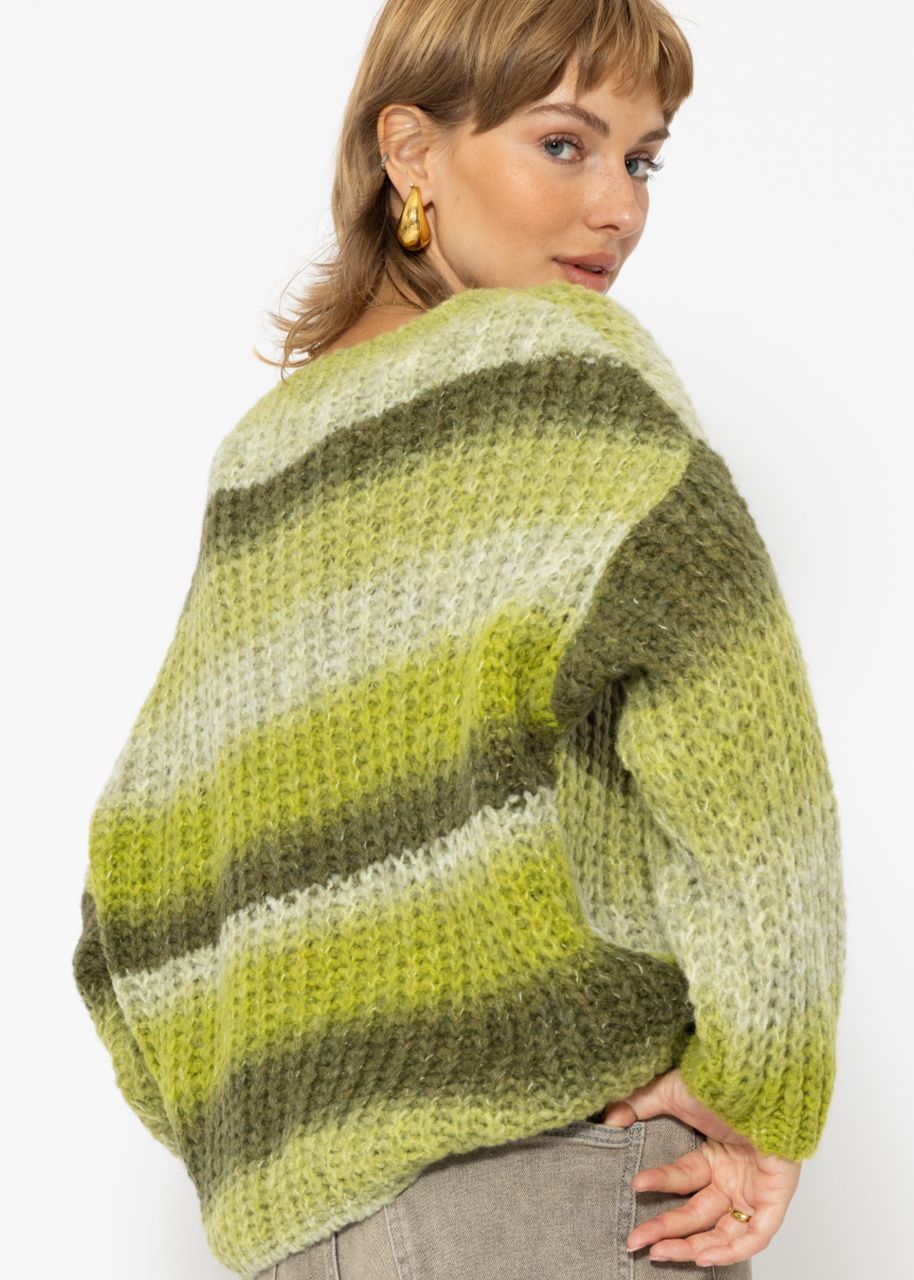 Strickpullover mit Farbverlauf, grün