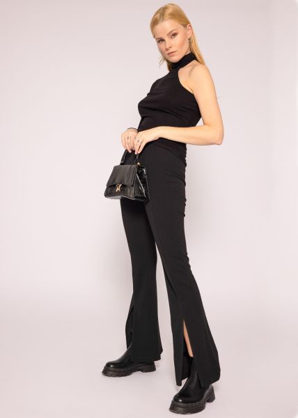 Langarmshirt mit Cut-Out, schwarz