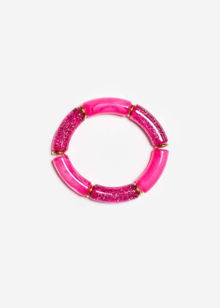 Armband mit Perlen - pink