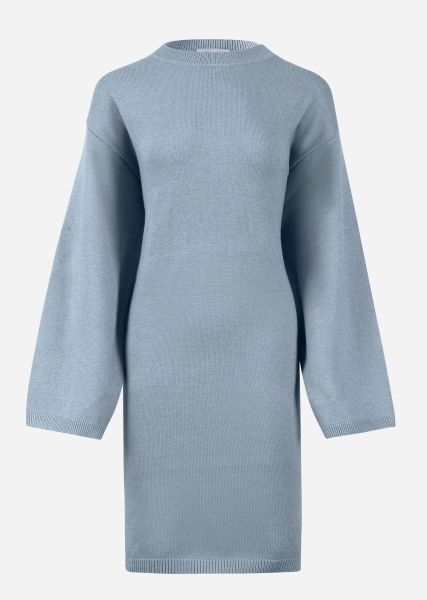 Oversize Kleid in Strick - jeansblau