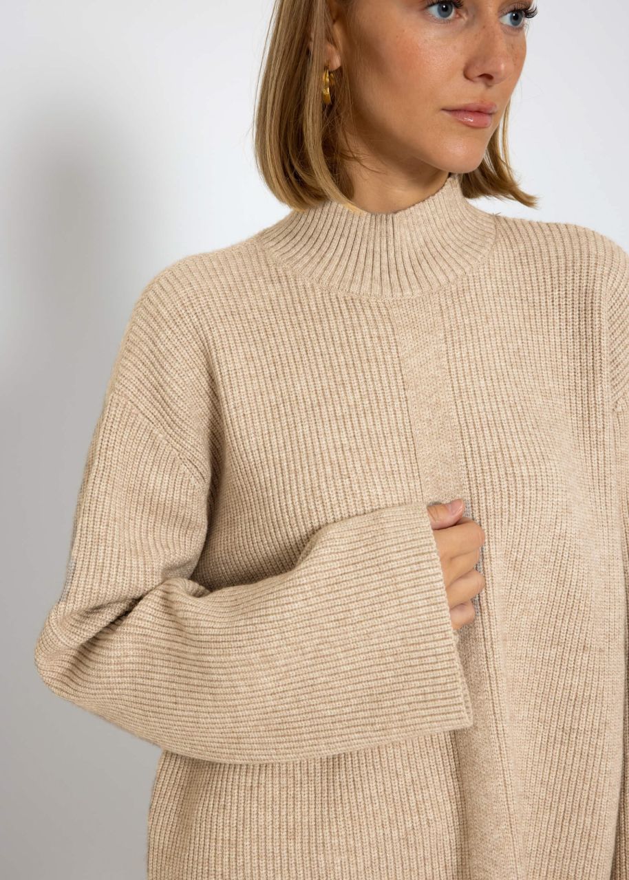 Turtleneck Pullover - taupe