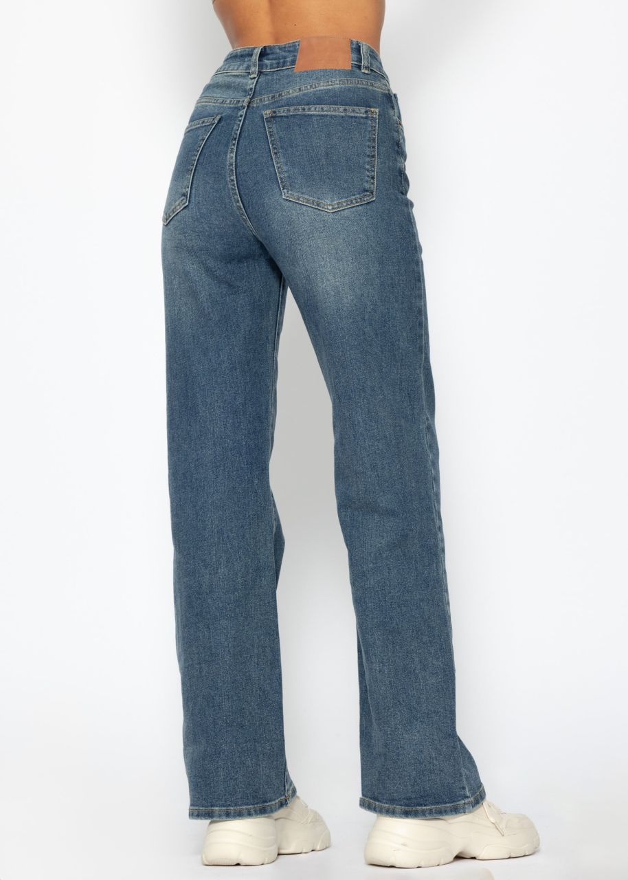 Straight Leg Jeans - mittelblau