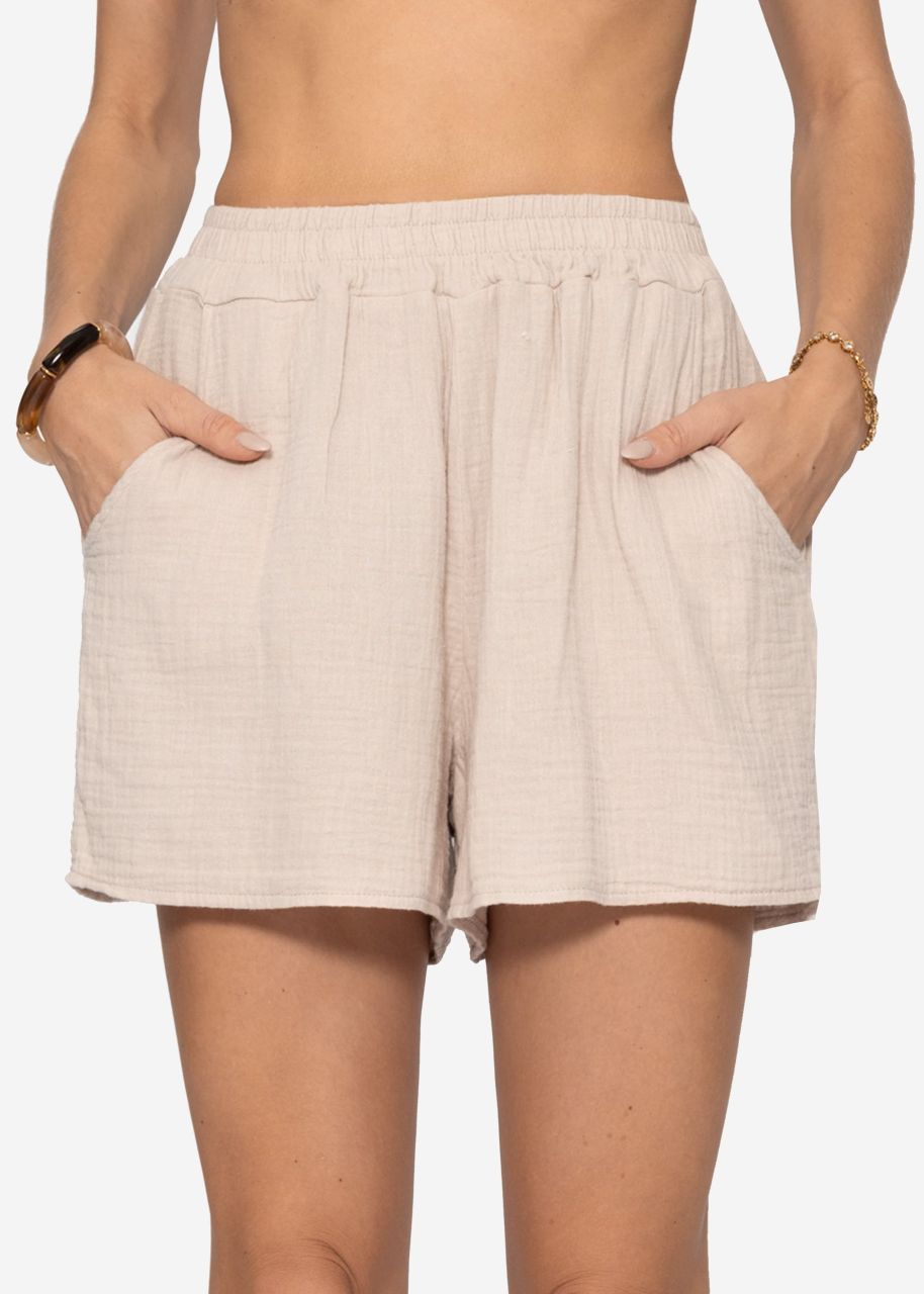 Musselin Shorts, beige