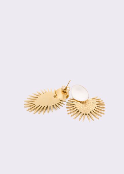 Ohrstecker mit Emaille, gold