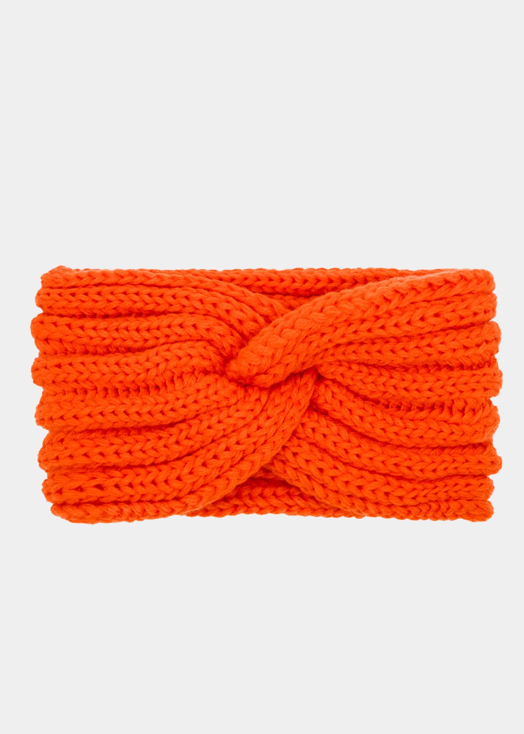 Rippenstrick Stirnband - orange