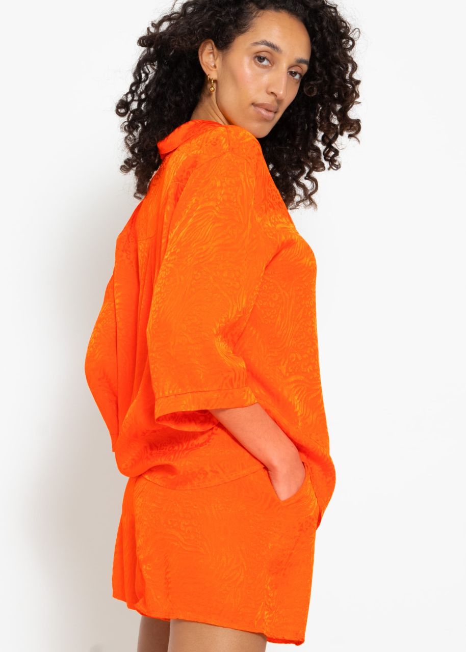 Jacquard Blusenhemd - orange