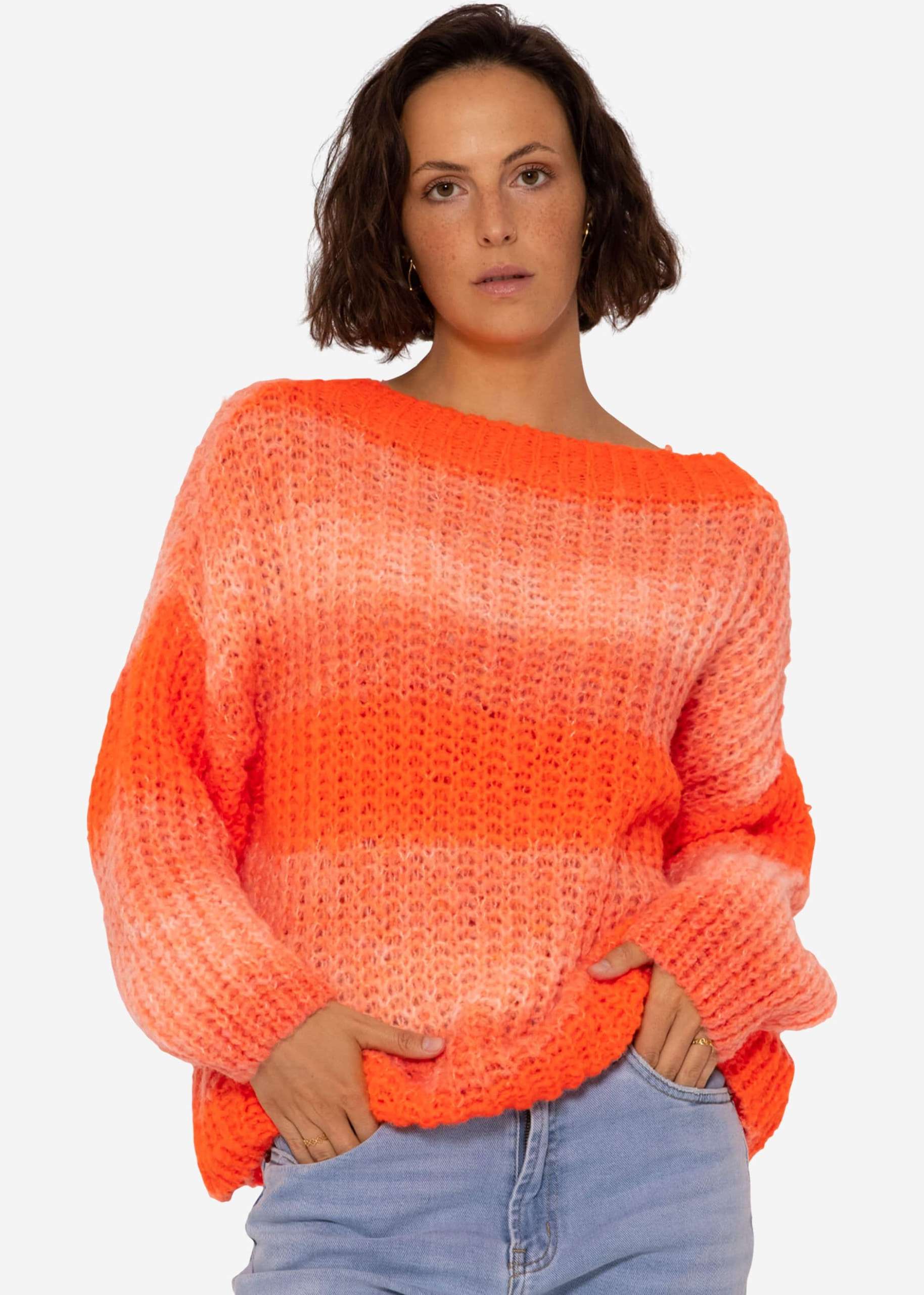 Strickpullover mit Farbverlauf, orange