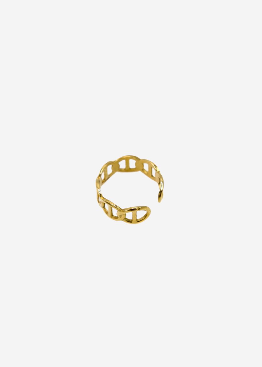 Ring mit rundem Muster, gold