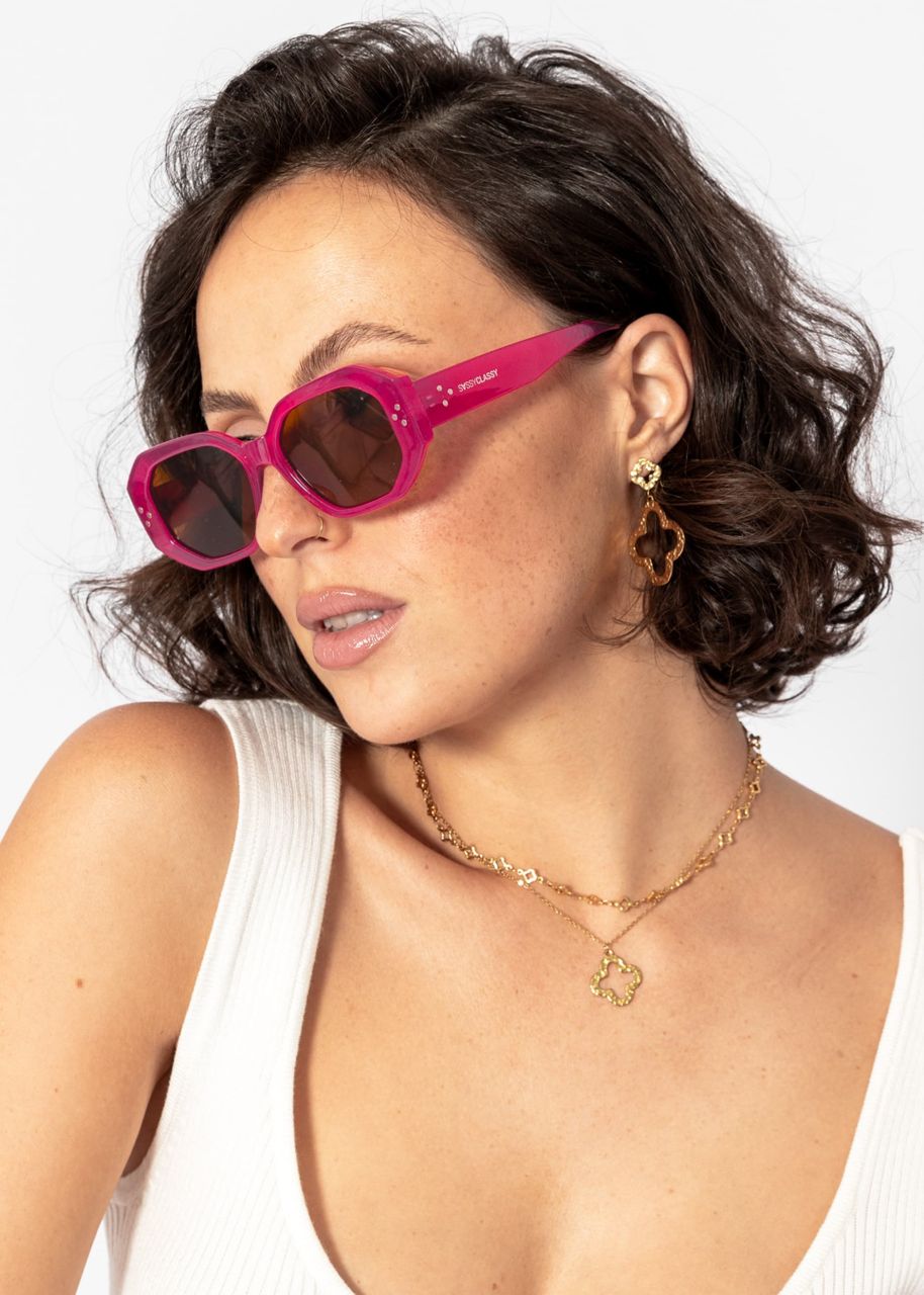 Große Sonnenbrille - pink