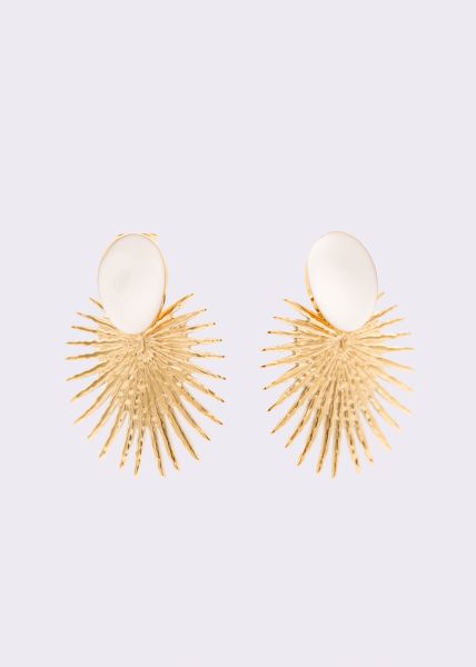 Ohrstecker mit Emaille, gold