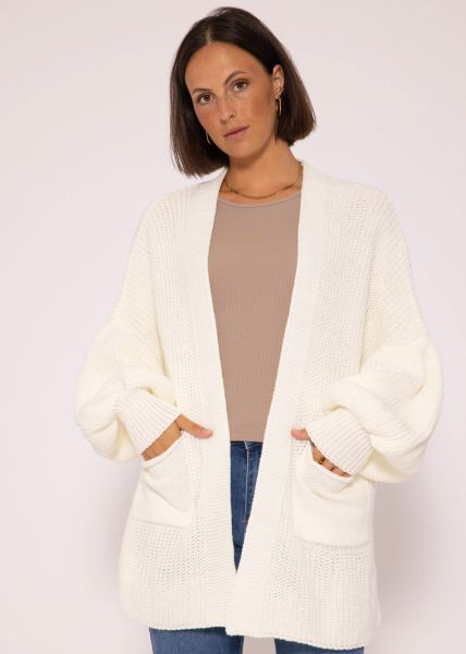 Strick Cardigan mit Taschen - offwhite