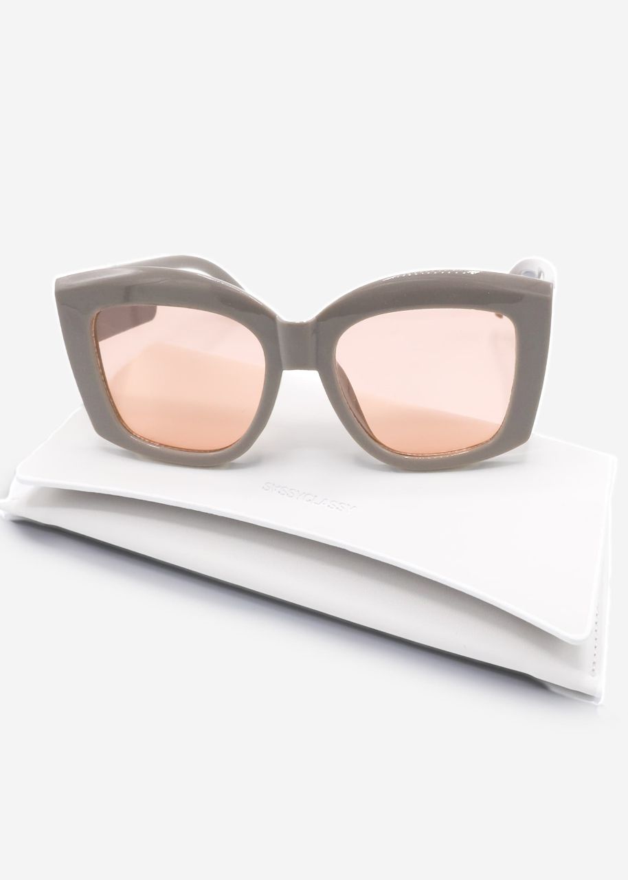 Oversize Sonnenbrille - grau