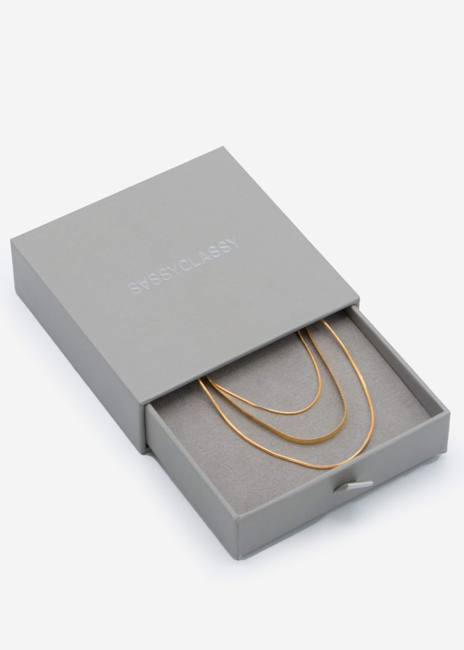 Halskette im Layering Design - gold