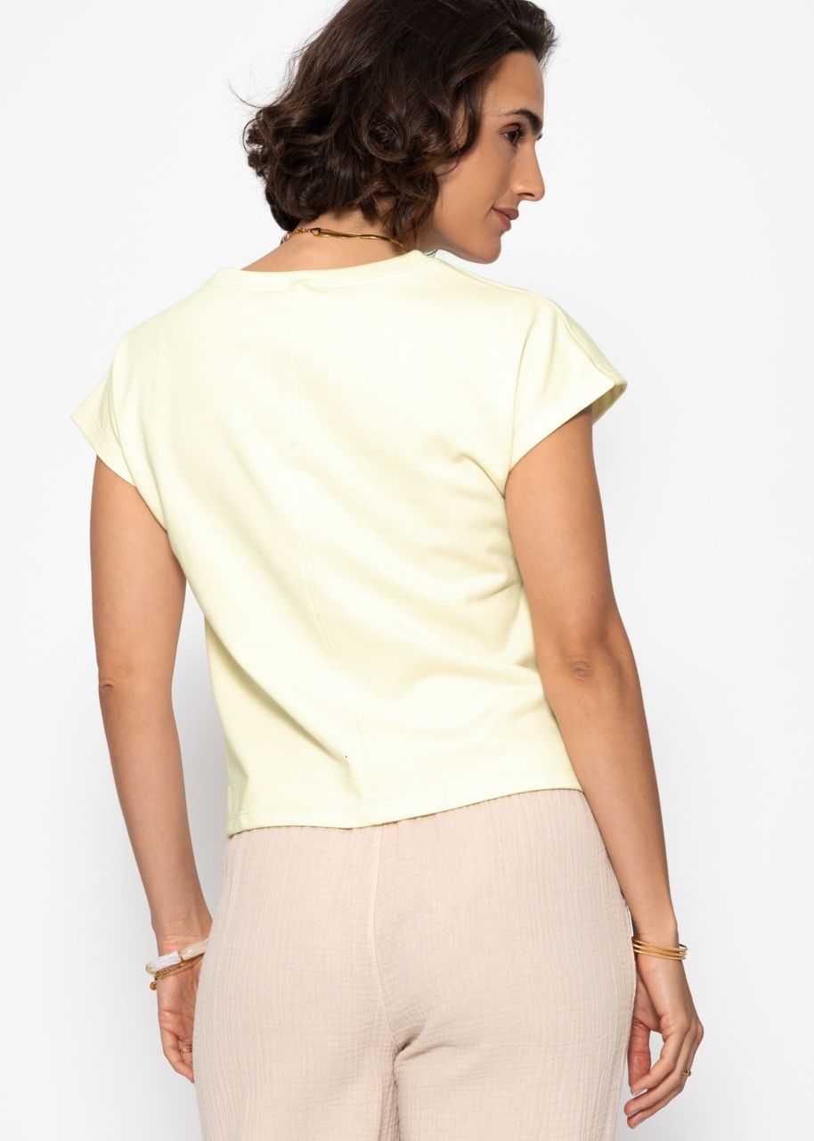 Sweatshirt mit Rückendetail - buttergelb