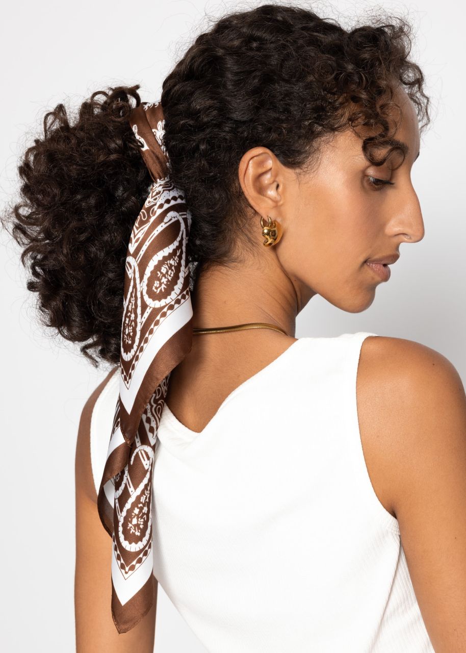 Halstuch mit Paisley-Print - dunkelbraun