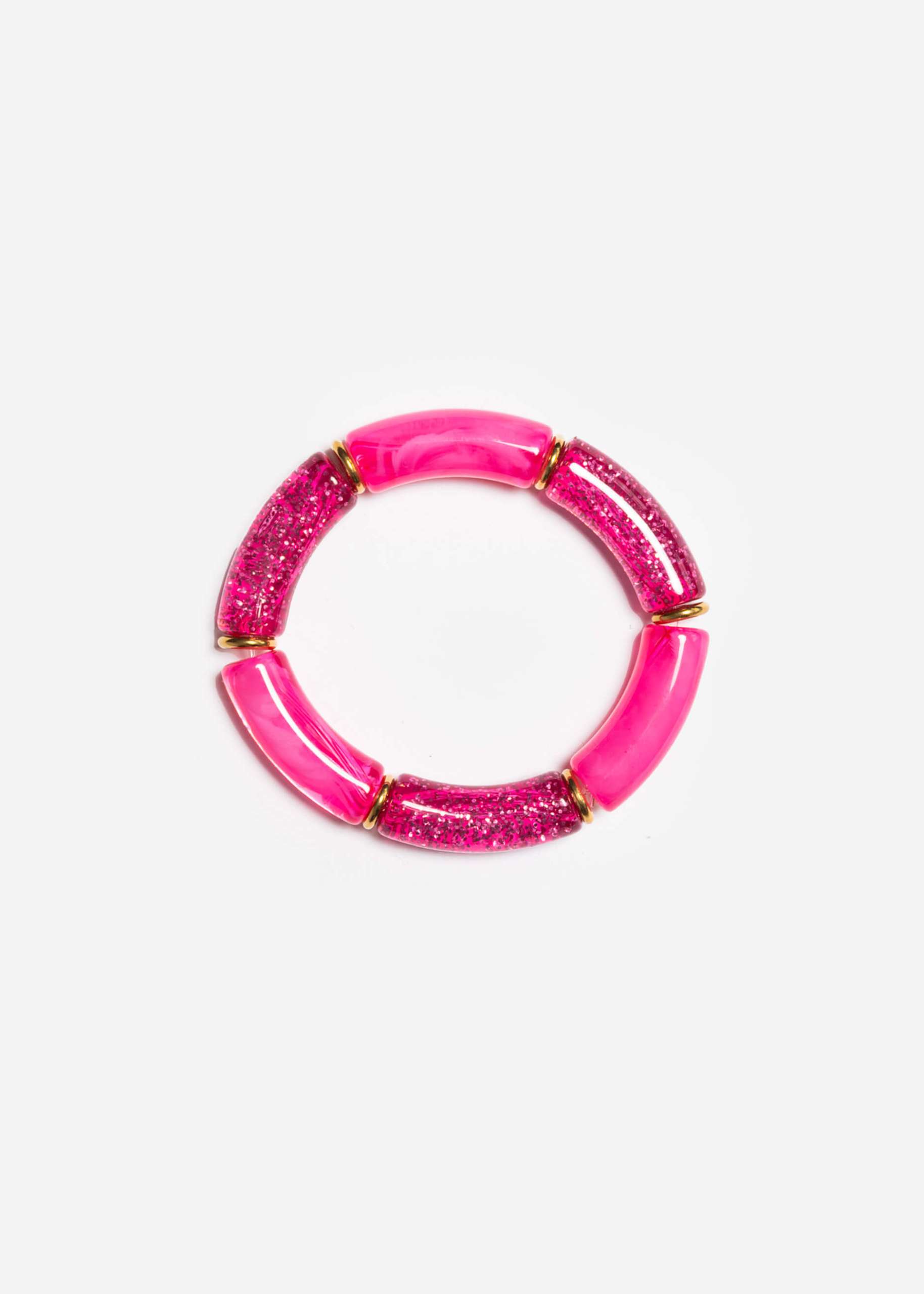 Armband mit Perlen - pink