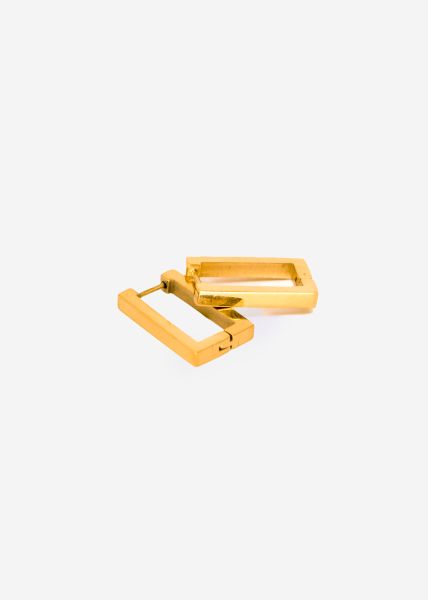 Zarte, eckige Creolen, gold