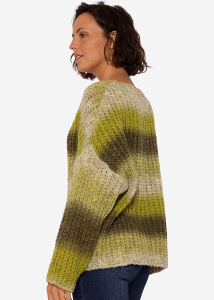 Strickpullover mit Farbverlauf, grün