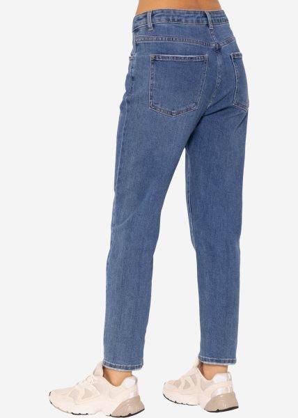 Straight Leg Jeans, blau