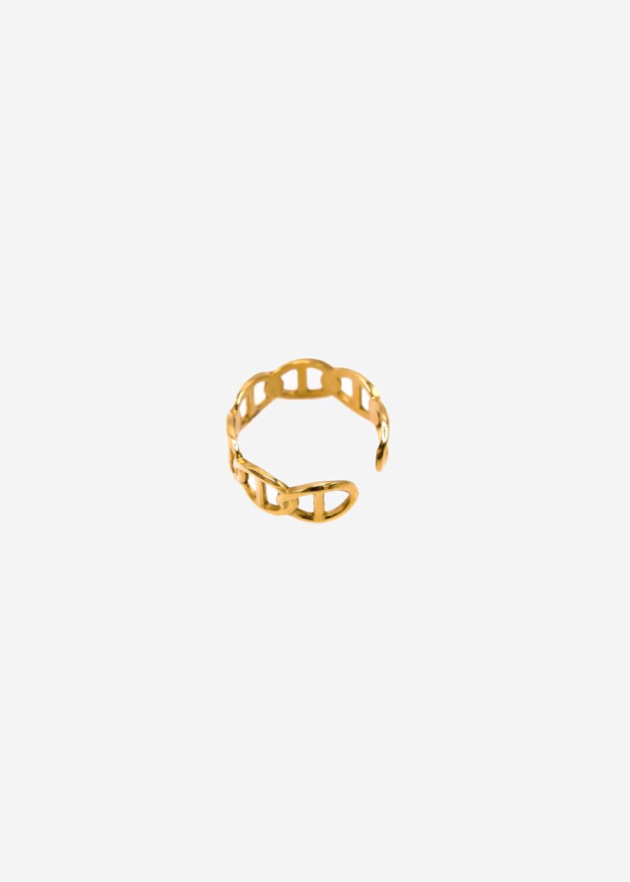 Ring mit rundem Muster, gold