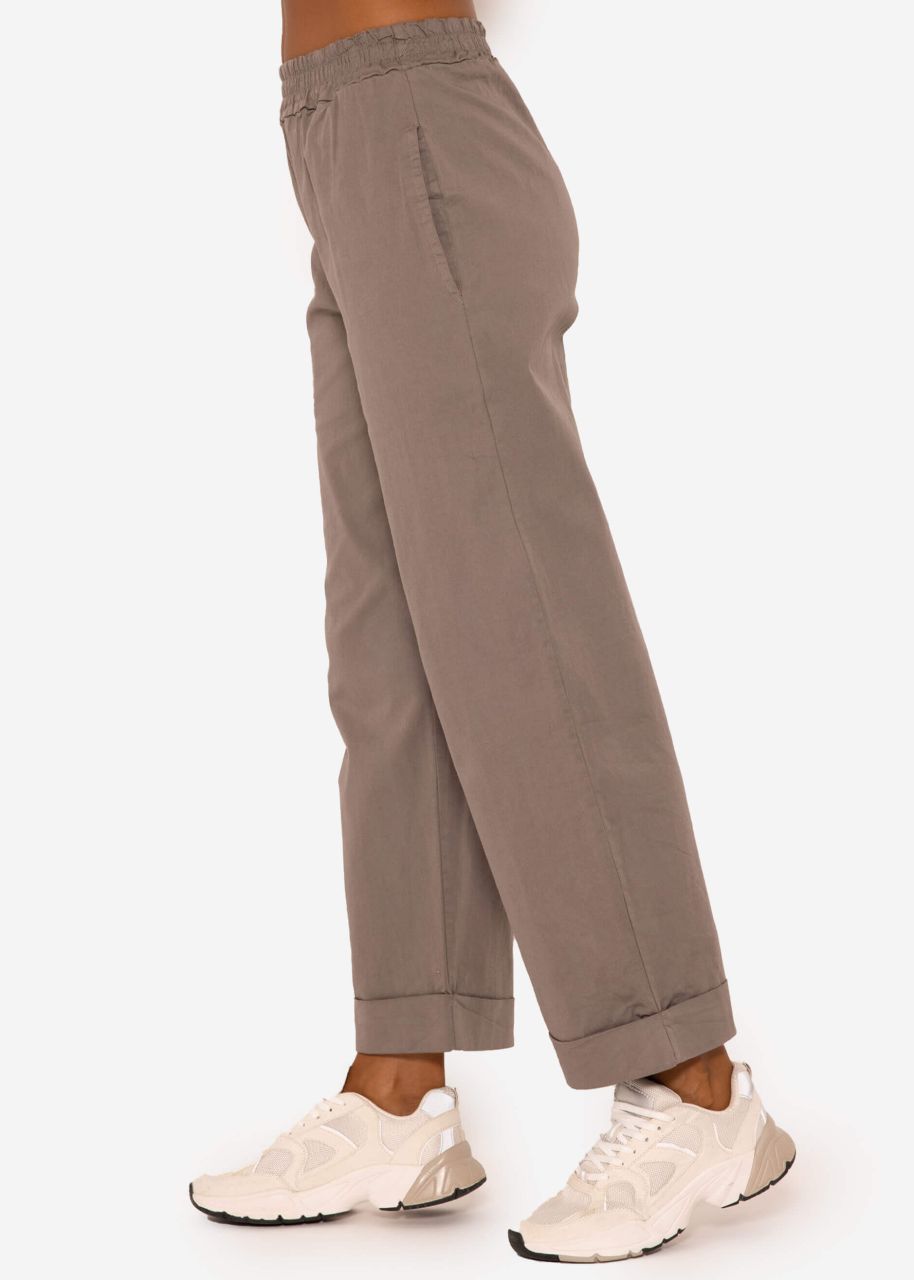 Lässige Baumwoll-Pants, taupe