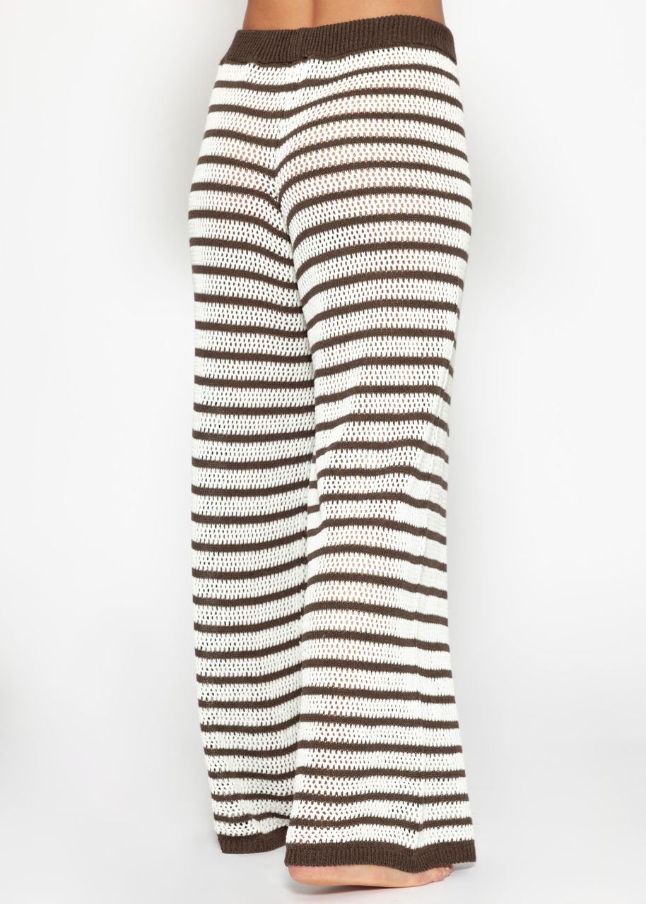 Strickhose mit geradem Bein - offwhite