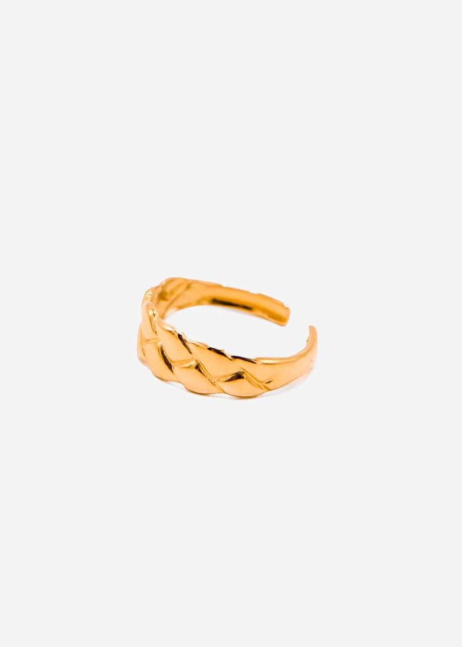 Ring mit geflochtener Optik - gold