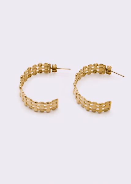Breite Creolen, gold