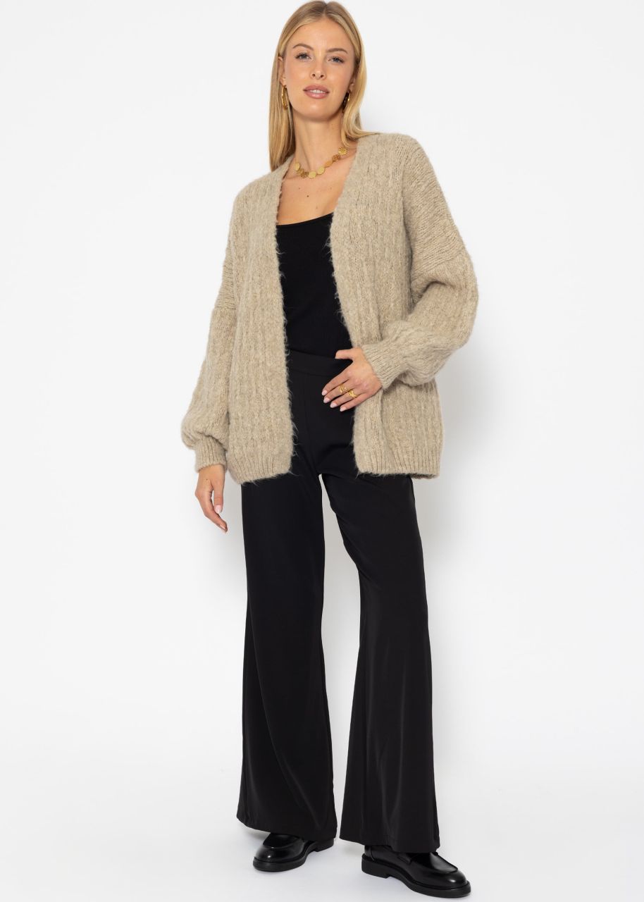 Jessica Haller Oversize Cardigan mit Struktur - beige