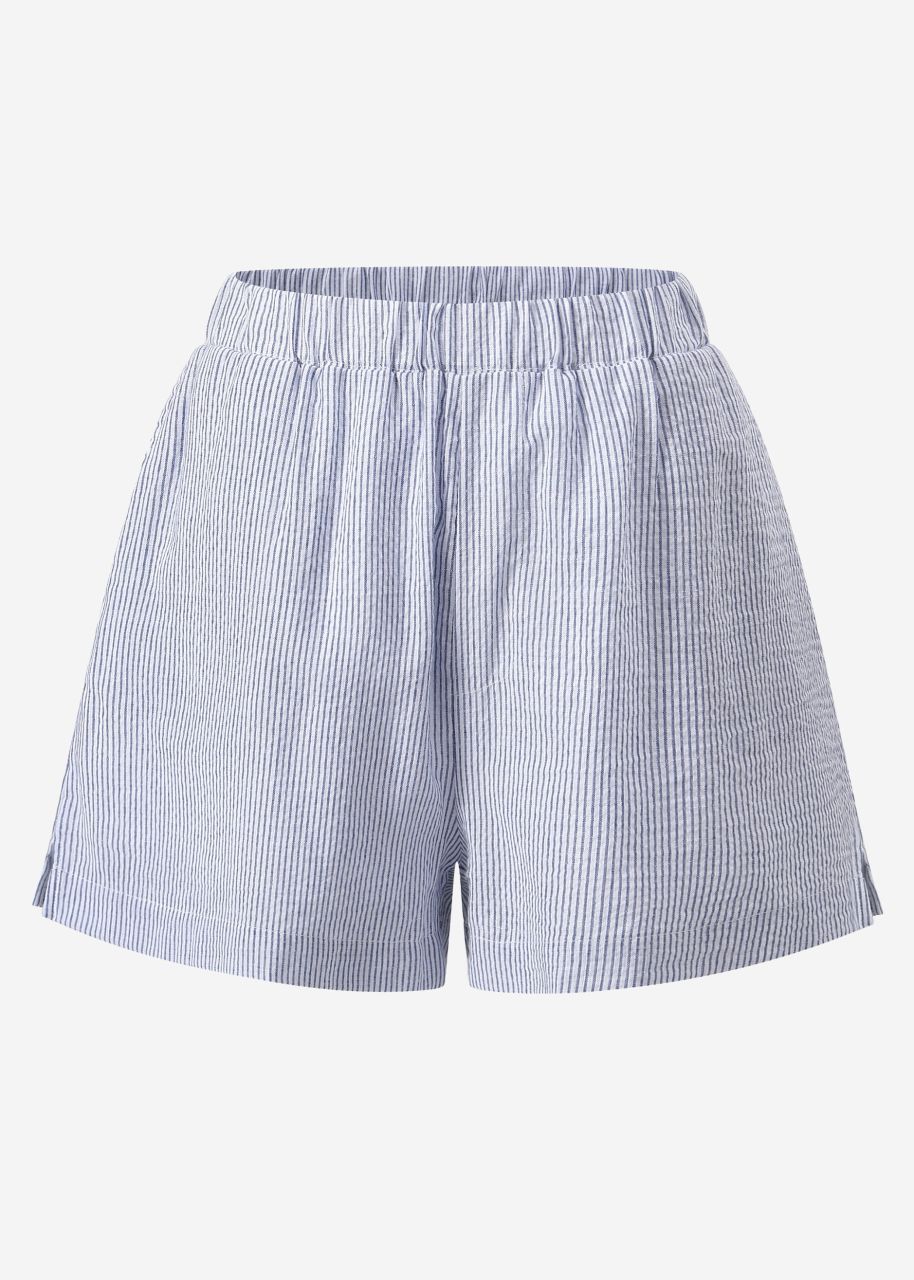 Gestreifte Shorts - hellblau