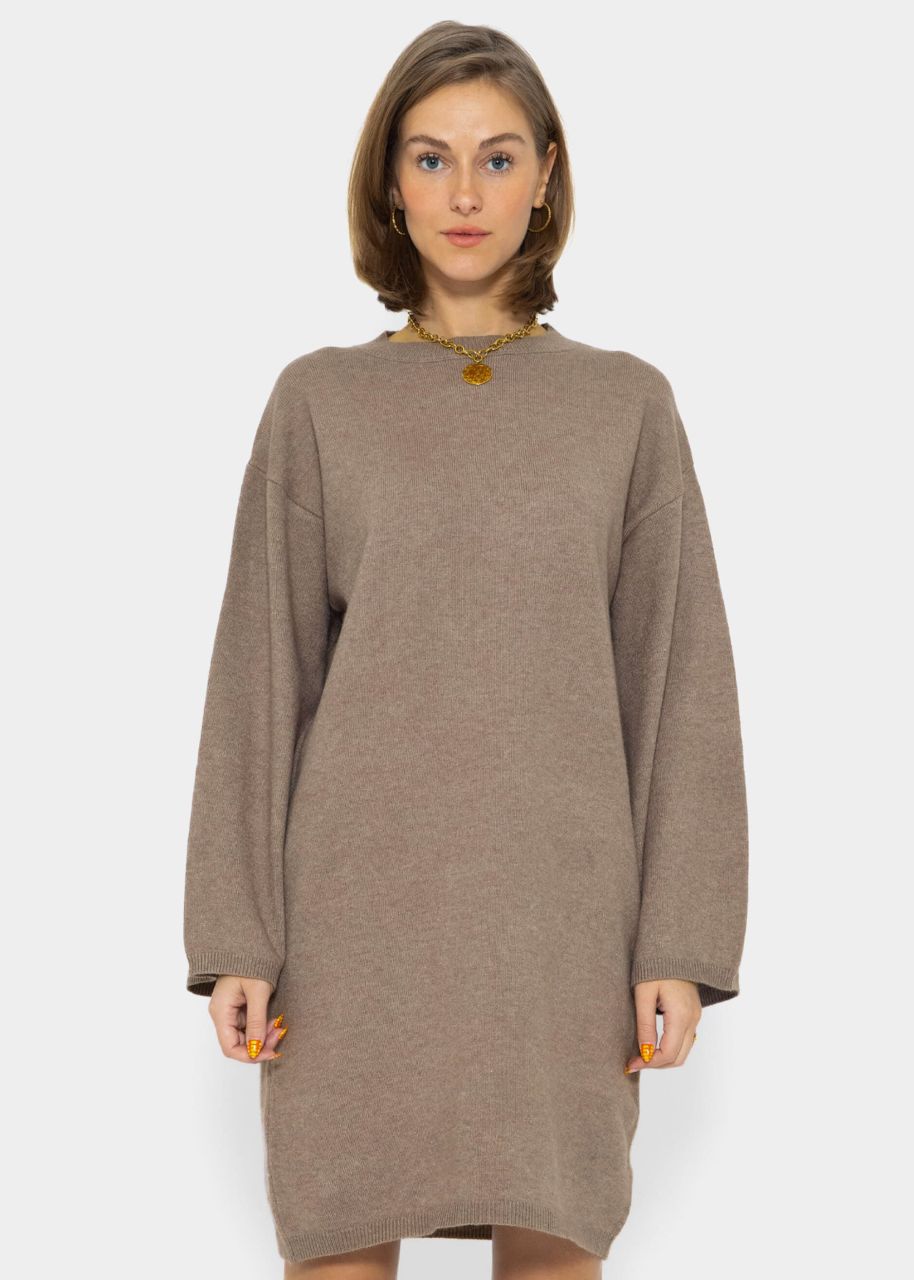 Oversize Kleid in Strick - taupe