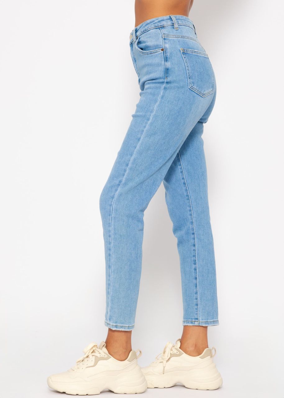 Relax Fit Highwaist Jeans, blau