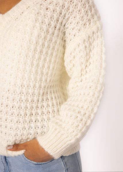 Fluffiger Pullover, offwhite