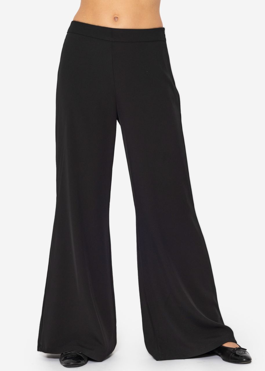 High Waist Palazzo Hose - schwarz