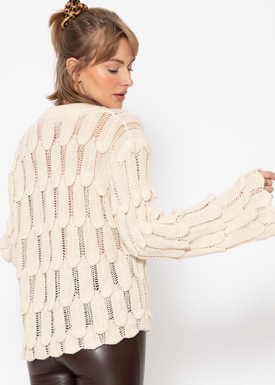 Pullover mit Muster - beige